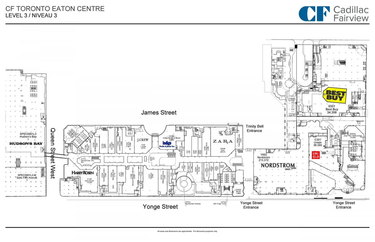 Mapu Toronto Jesť Centrum úroveň 3