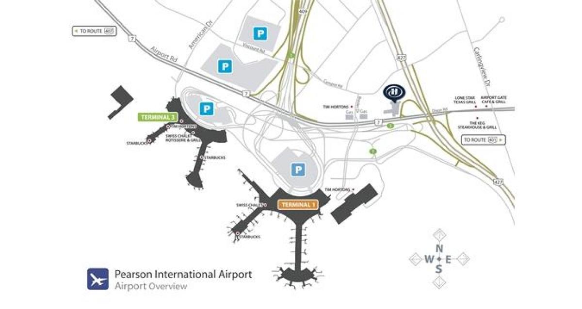 Mapu Toronto letisko pearson prehľad