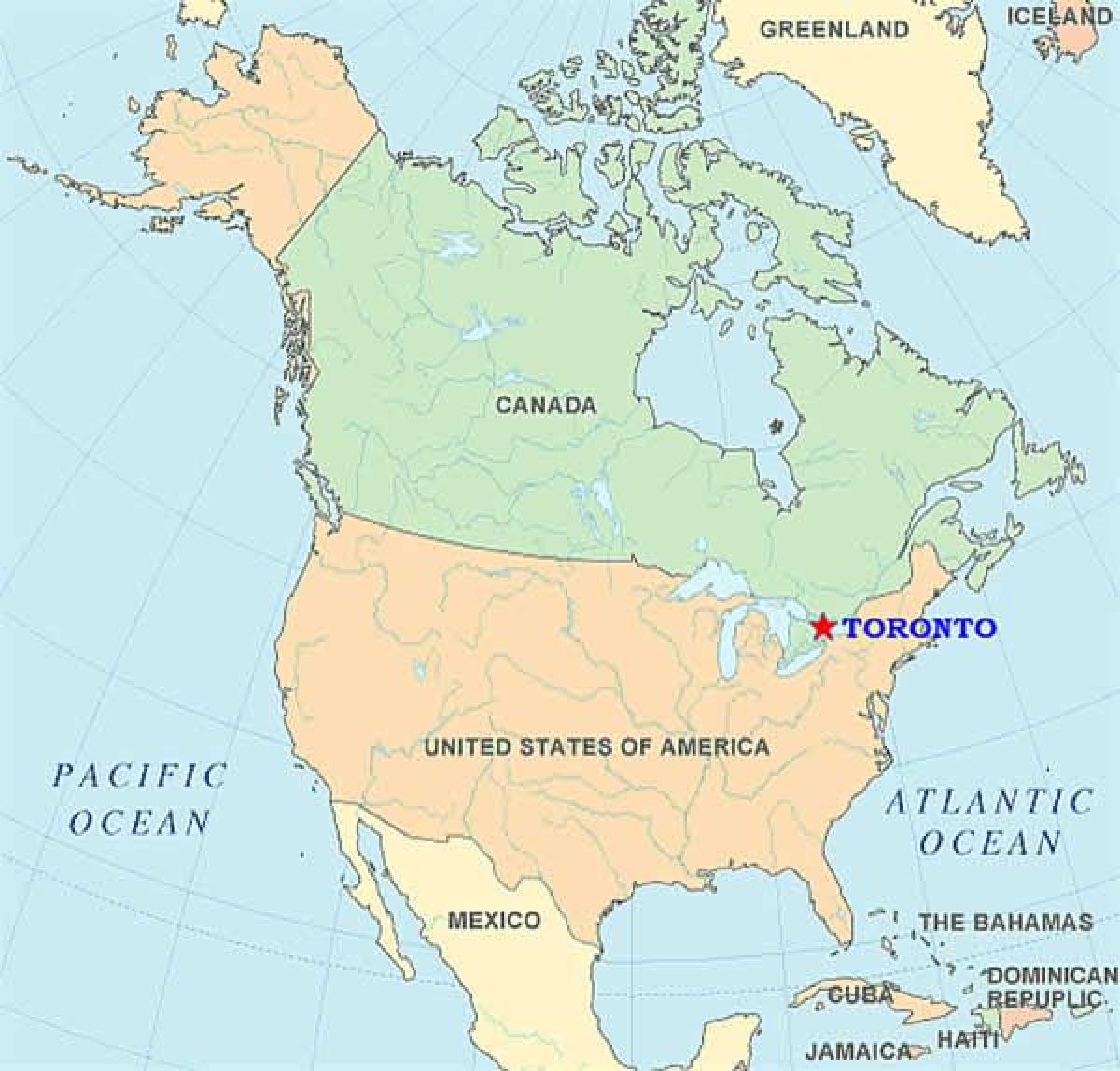 Mapu Toronta na spojené štáty