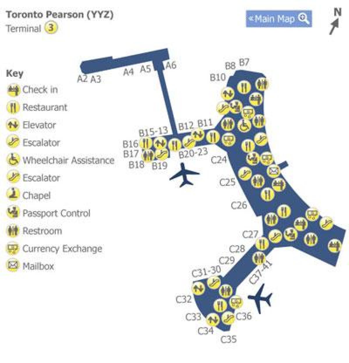 Mapu Toronto Pearson airport terminal 3
