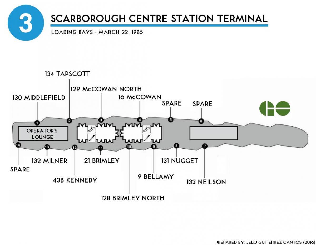 Mapu Toronto Scarborough centre station terminálu