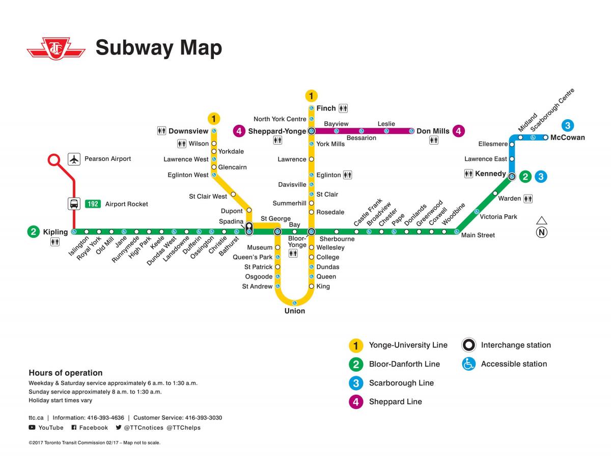 Mapu Toronto TTC metro