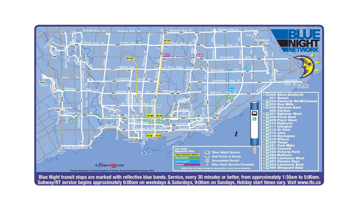 Mapa TTC modrá noc siete