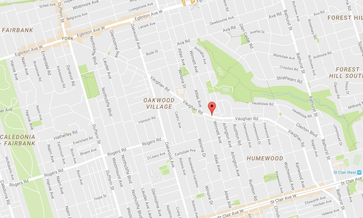 Mapa Vaughan cestnej Toronto