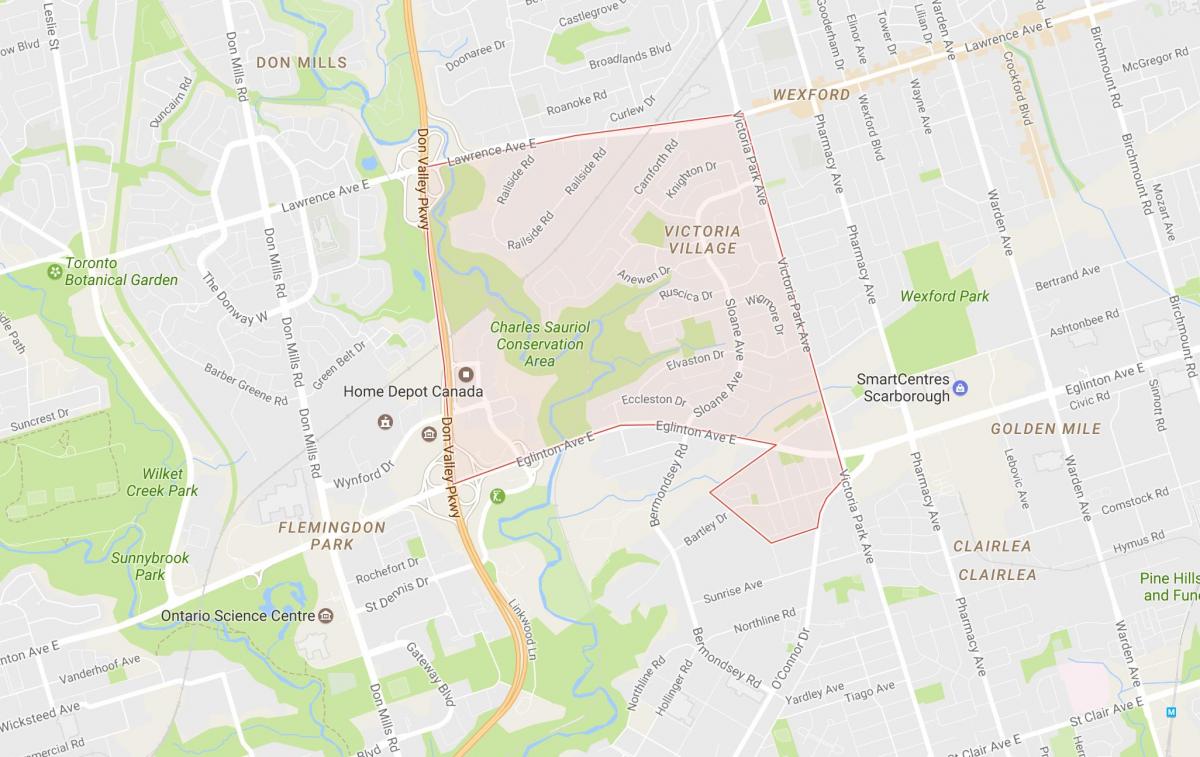 Mapu Victoria Obce okolí Toronto