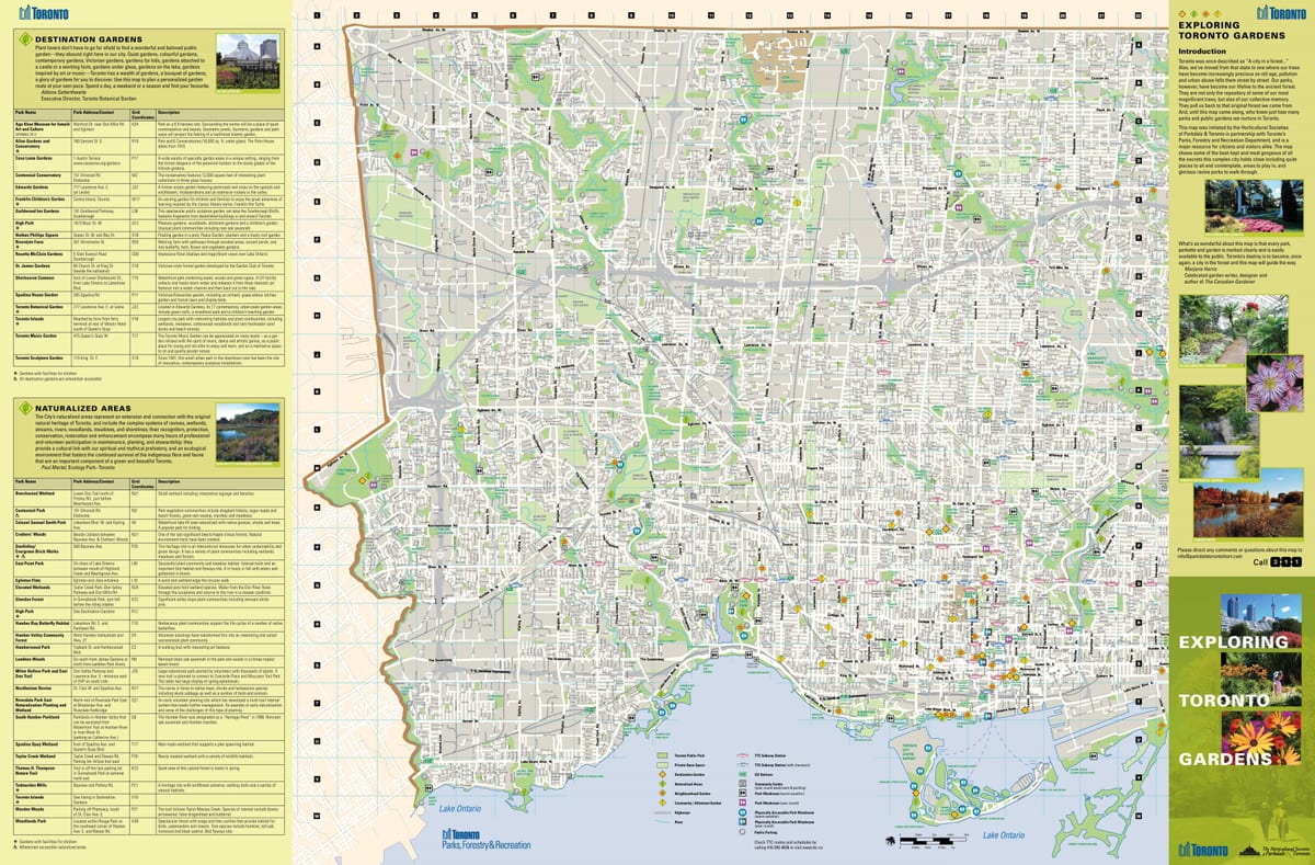 Mapa záhrady Toronto west