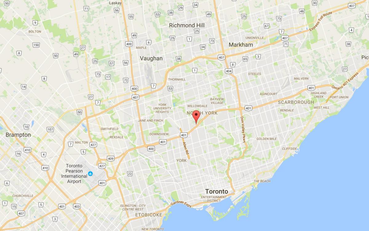 Mapa Zbroji Výšky okres Toronto
