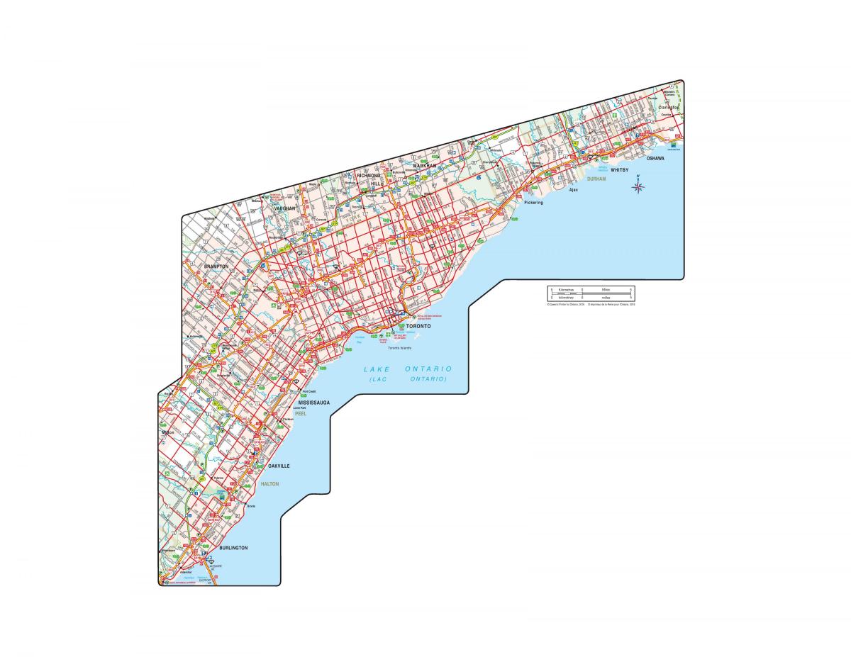 Mapa úradný Cestnej Ontario