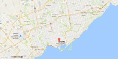Mapa Čínskej štvrti Toronto