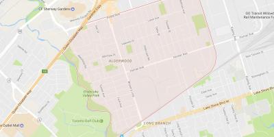 Mapa Alderwood Parkview okolí Toronto