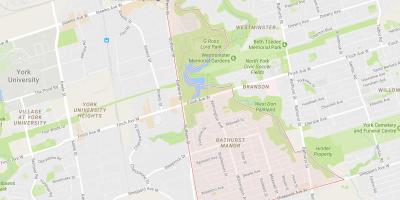 Mapa Bathurst Kaštieľ v okolí Toronto