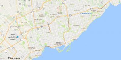 Mapa Bayview Lese – Steeles okres Toronto