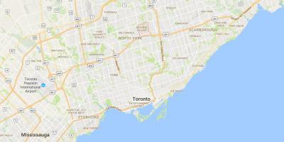 Mapa Bayview Village okres Toronto
