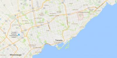 Mapa Bendale okres Toronto