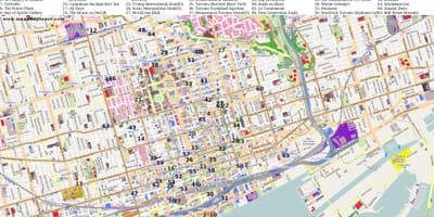 Mapa bod záujmu Toronto