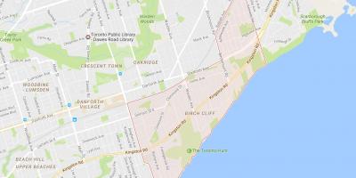 Mapa Breza Útesu okolí Toronto