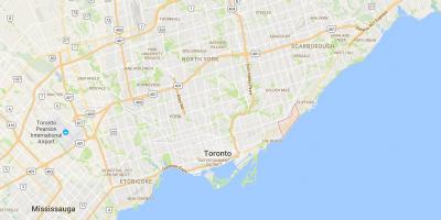 Mapa Breza Útesu okres Toronto