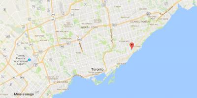 Mapa Breza Útesu Výšky okres Toronto