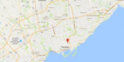 Mapa Cabbagetown okres Toronto