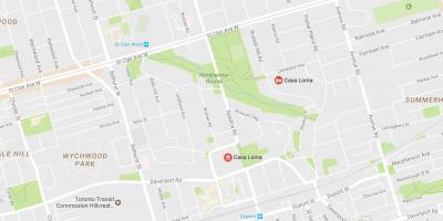 Mapa Casa Loma okolí Toronto