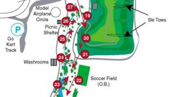 Mapa Centennial Park, golfové ihriská Toronto