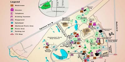 Mapa Centennial Park Skleníkových Toronto