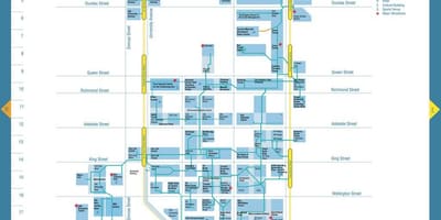 Mapa Cesty Finančnej Štvrti Toronto