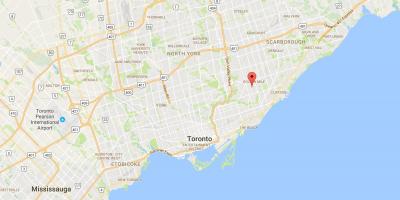 Mapa Clairlea okres Toronto