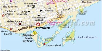 Mapa CN tower Toronto