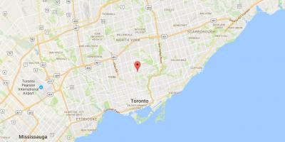 Mapa Davisville Obce okres Toronto