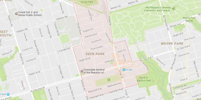 Mapa Deer Park okolí Toronto