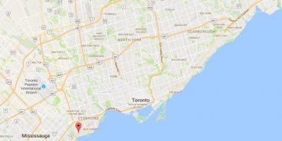 Mapa Dlho Pobočky okres Toronto