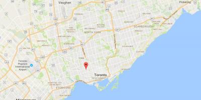 Mapa Dovercourt Park okres Toronto