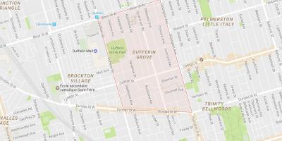 Mapa Dufferin Grove okolí Toronto