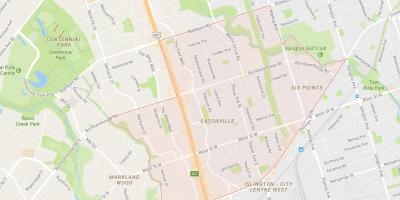 Mapa Eatonville okolí Toronto