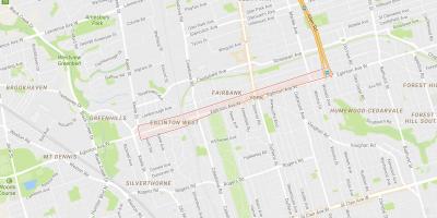 Mapa Eglinton West okolí Toronto