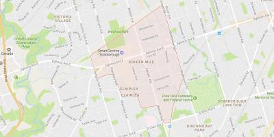 Mapa Golden Mile okolí Toronto
