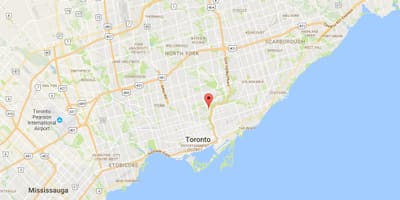 Mapa Guvernéra Most okres Toronto