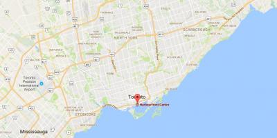Mapa Harbourfront okres Toronto