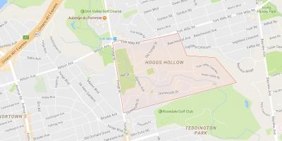Mapa Hoggs Duté okolí Toronto