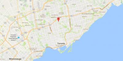 Mapa Hoggs Duté okres Toronto