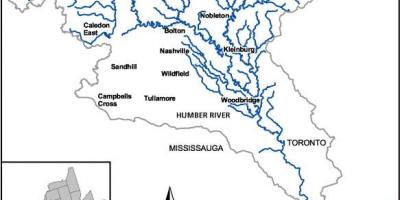 Mapa Humber rieka