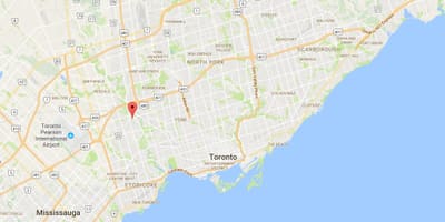 Mapa Humber Výšky – Westmount okres Toronto