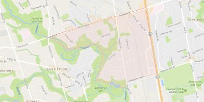 Mapa Humbermede okolí Toronto
