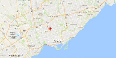 Mapa Humewood–Cedarvale okres Toronto