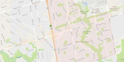 Mapa Jane a Finch okolí Toronto