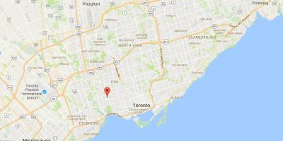 Mapa Križovatke okres Toronto