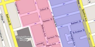 Mapa Kensington Market Mesta Toronto