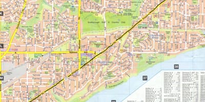 Mapa Kingston cestnej Toronto