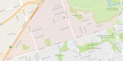 Mapa Kingsview Obce okolí Toronto